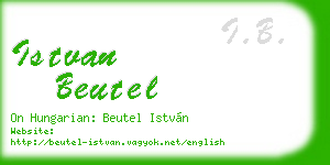 istvan beutel business card